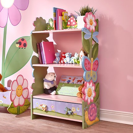 رف كتب الأطفال و تخزين الألعاب